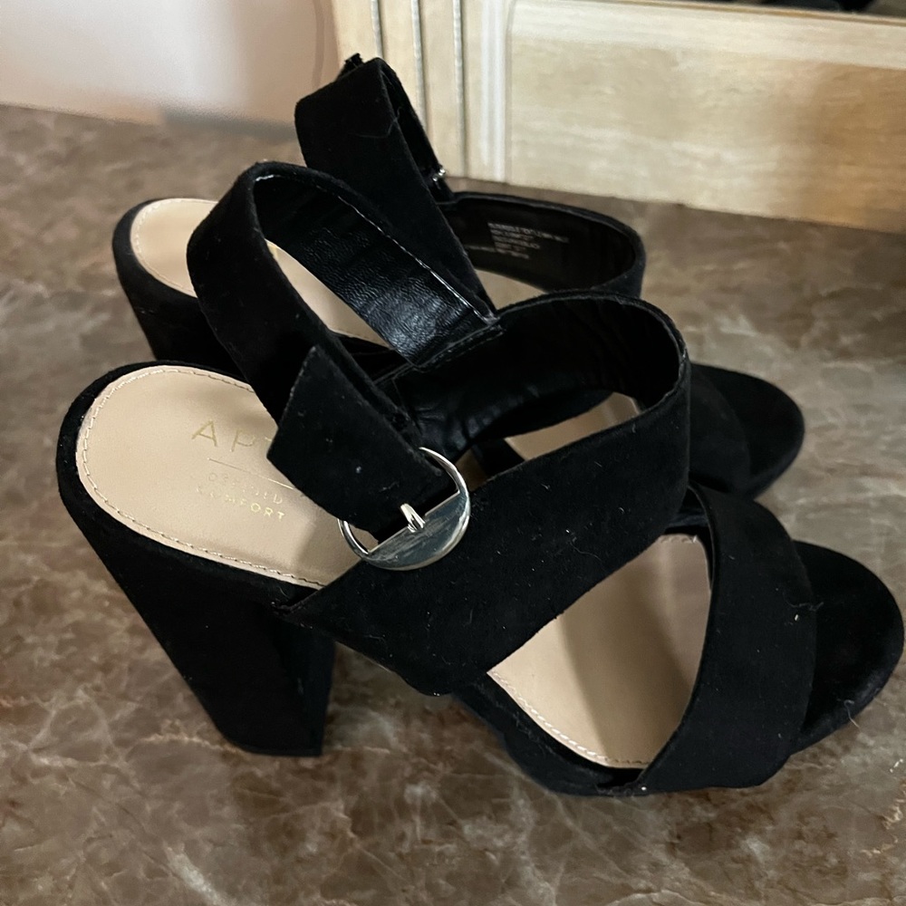 Apt 9 Black Strappy Heels